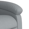 vidaXL Fauteuil de massage inclinable &eacute;lectrique gris clair tissu