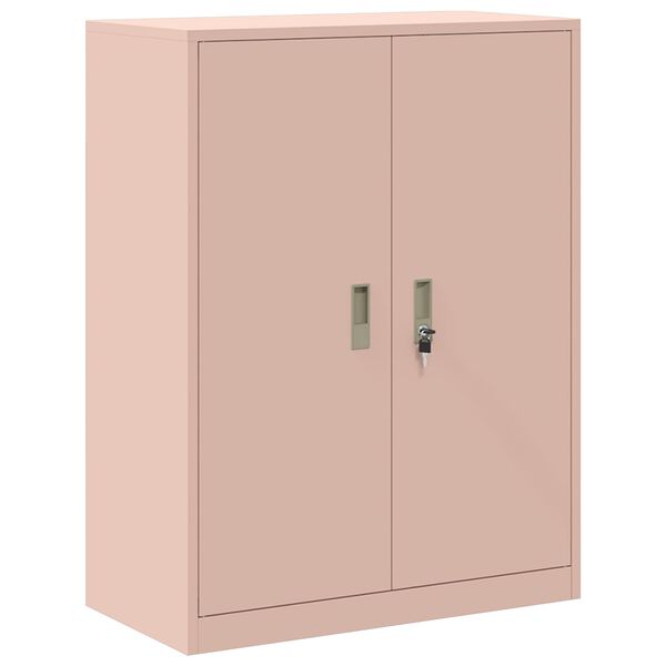 vidaXL Armoire de rangement Rose 80 x 40 x 105 cm Acier