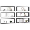 vidaXL &Eacute;tag&egrave;res cube murales 6 pcs Gris 80x15x26,5cm bois d'ing&eacute;nierie