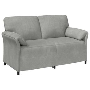 vidaXL Sofa 2 places Gris clair 158 x 83 x 95 cm Velours