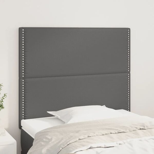 vidaXL T&ecirc;te de lit Gris 90x5x118/128 cm Similicuir