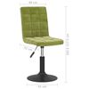 vidaXL Tabouret de bar Vert clair Velours
