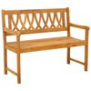vidaXL Banc ext&eacute;rieur Naturel 110 x 55,5 x 90 cm Bois d'Acacia Massif