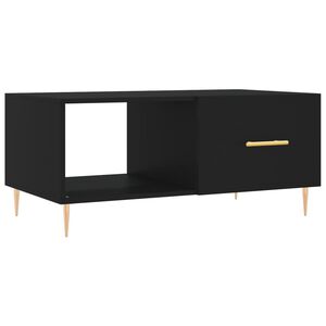 vidaXL Table basse noir 90x50x40 cm bois d'ing&eacute;nierie