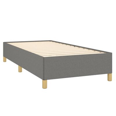 vidaXL Cadre de lit sans matelas gris foncé 100x200 cm tissu