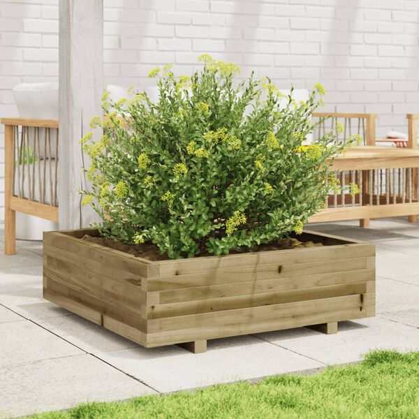 vidaXL Jardini&egrave;re 80x80x26,5 cm bois de pin impr&eacute;gn&eacute;