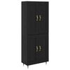 vidaXL Haut Armoire Ch&ecirc;ne noir 69,5 x 34 x 90 cm Bois d'ing&eacute;nierie