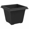 vidaXL Pot de Fleurs Carr&eacute; 6 pcs Noir 20 x 20 x 16 cm Plastique