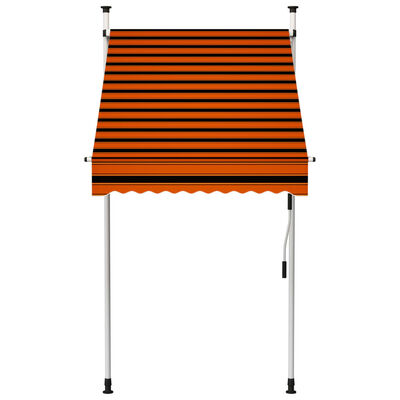 vidaXL Auvent manuel rétractable 100 cm Orange et marron