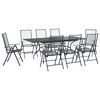 vidaXL Ensemble de salle &agrave; manger pour jardin 9 pcs Anthracite