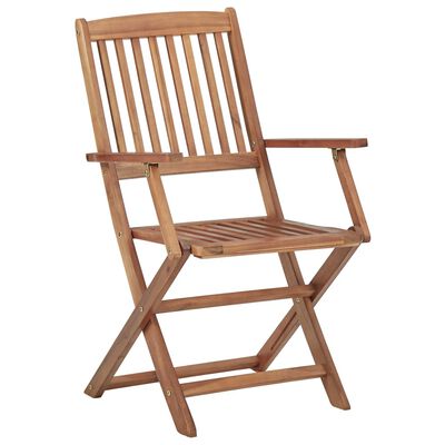 vidaXL Chaises pliables de jardin lot de 2 avec coussins Bois d'acacia