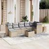 vidaXL Salon de jardin avec coussins 8pcs m&eacute;lange beige r&eacute;sine tress&eacute;e
