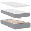 vidaXL Lit avec rangement et matelas Gris clair 100 x 200 cm
