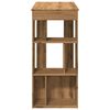 vidaXL Table de bar avec étagères chêne artisanal bois d'ingénierie
