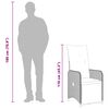 vidaXL Lot de 2 chaises de jardin inclinables avec Table en r&eacute;sine tress&eacute;e grise