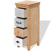 vidaXL Armoire &agrave; tiroir 35x35x90 cm Bois massif