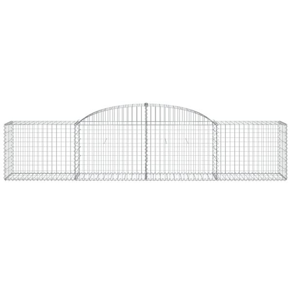 vidaXL Paniers à gabions arqués 10 pcs 300x50x60/80 cm fer galvanisé