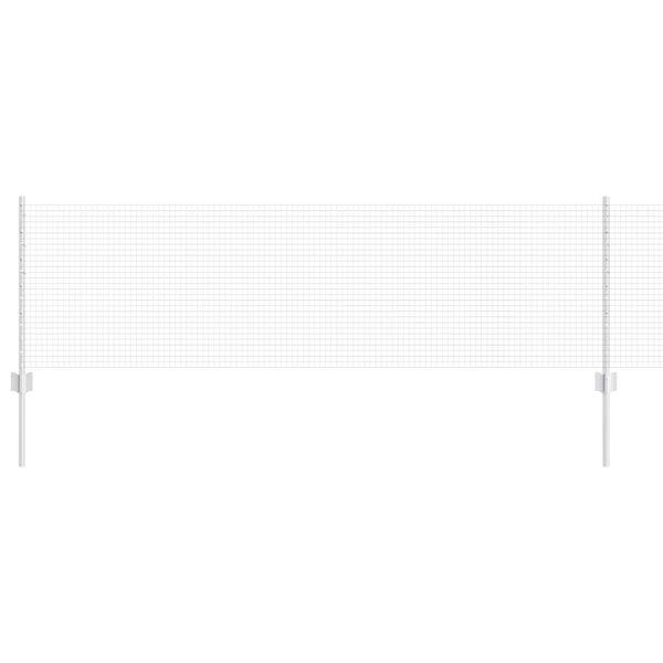 vidaXL Cl&ocirc;ture avec poteau Argent&eacute; 0,6 x 50 m Acier