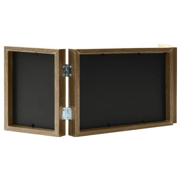 vidaXL Cadre photo d&eacute;pliable Marron clair 28x18 cm+2x(13x18 cm)