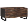 vidaXL Table basse Marron et Noir 80 x 50 x 40 cm Bois d'acacia massif
