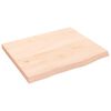 vidaXL Dessus de table 60x50x(2-4) cm bois de ch&ecirc;ne massif non trait&eacute;