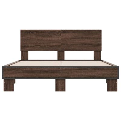 vidaXL Cadre de lit sans matelas chêne marron 120x200 cm