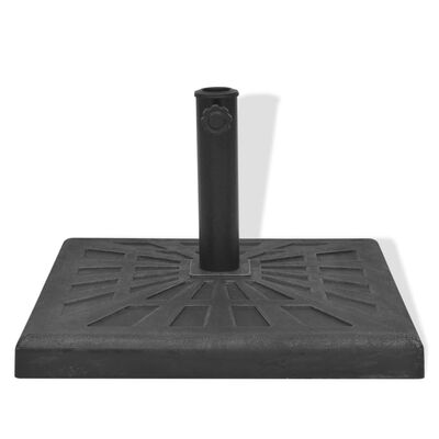 vidaXL Base carrée de parasol Résine Noir 12 kg