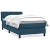 vidaXL Sommier &agrave; lattes de lit et matelas bleu fonc&eacute; 80x220 cm velours