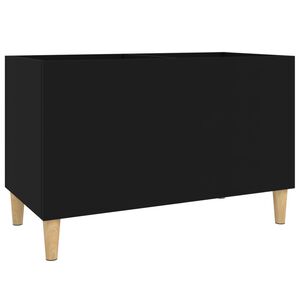 vidaXL Armoire &agrave; disques noir 74,5x38x48 cm bois d'ing&eacute;nierie