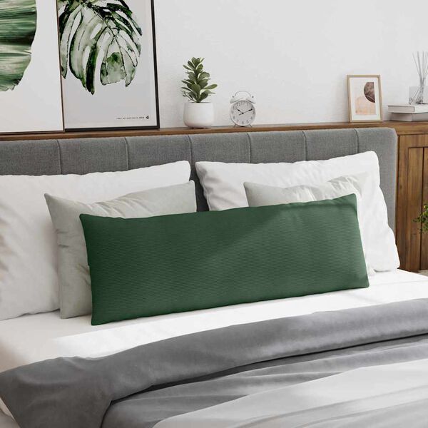 vidaXL Coussins de canapé 2 pcs Vert foncé 120 x 40 cm