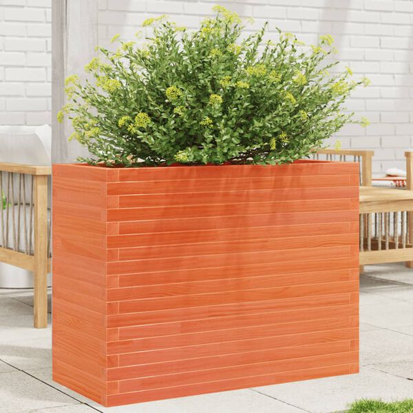vidaXL Jardini&egrave;re cire marron 90x40x68,5 cm bois de pin massif