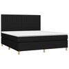 vidaXL Sommier &agrave; lattes de lit avec matelas Noir 160x200 cm Tissu