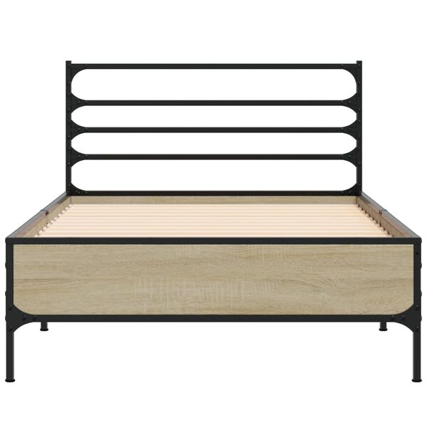 vidaXL Cadre de lit sans matelas chêne sonoma 75x190 cm