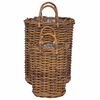 vidaXL Panier de Plante avec stockage 2 pcs Marron Rattan Kubu