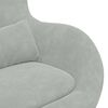 vidaXL Fauteuil œuf Gris clair 63 x 73 x 90 cm Velours