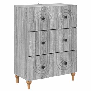 vidaXL Armoire &agrave; tiroirs Sonoma gris 66 x 34,5 x 90 cm
