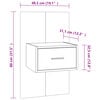 vidaXL Tables de chevet murales 2 pcs Sonoma gris
