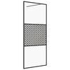 vidaXL Paroi de douche avec verre ESG transparent 100x195 cm Noir