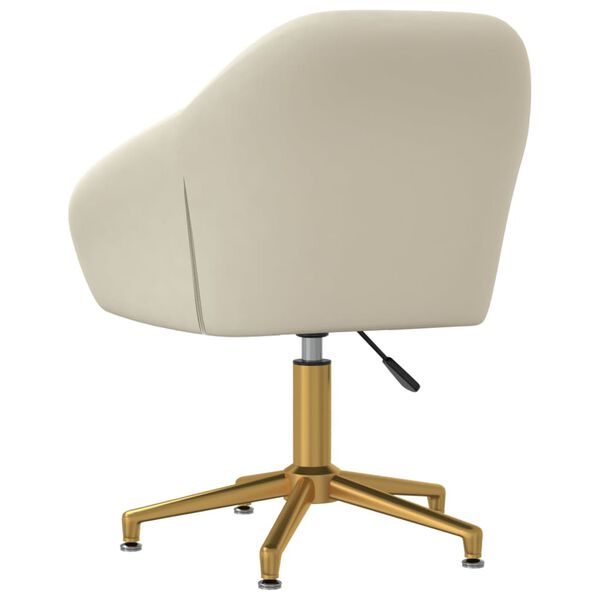 vidaXL Chaises pivotantes &agrave; manger lot de 6 cr&egrave;me velours