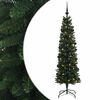 vidaXL Sapin de No&euml;l artificiel &eacute;troit avec boules 120 cm 150 LED