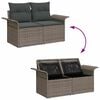 vidaXL Ensemble de canapé de jardin 9 pcs Gris Poly Rattan