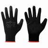 vidaXL Gants de Travail 24 pcs Noir 7 / S Polyester