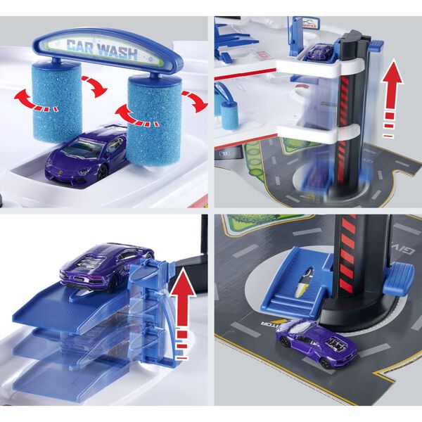 majoRETTE Garage urbain jouet avec 5 voitures jouet