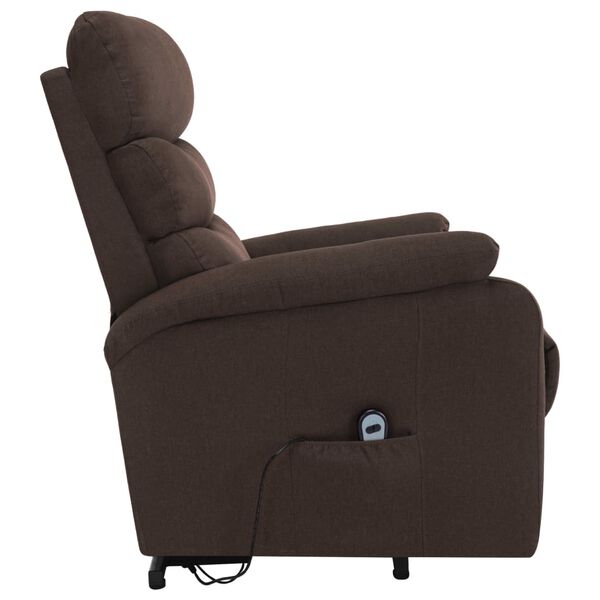 vidaXL Fauteuil de massage Marron Tissu