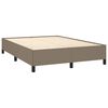vidaXL Sommier &agrave; lattes de lit avec matelas Taupe 140x200 cm Tissu