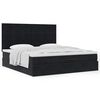 VidaXL Cadre de lit ottoman avec matelas noir 160x200 cm velours