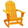 vidaXL Chaise &agrave; bascule de jardin Adirondack bois de sapin orange