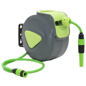 vidaXL Enrouleur mural automatique pour tuyau r&eacute;tractable 10+1 m