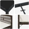 vidaXL Ensemble de salle &agrave; manger pour jardin 5 pcs Marron polyrotin