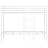 VidaXL Lit superposé sans matelas blanc 90x190 cm acier